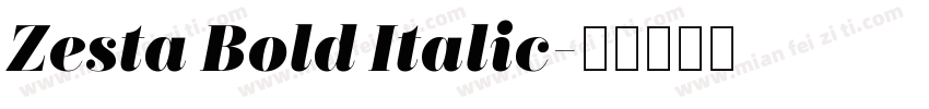 Zesta Bold Italic字体转换